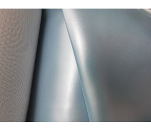 Kunstleder Charlie metallic mattiert eisblau